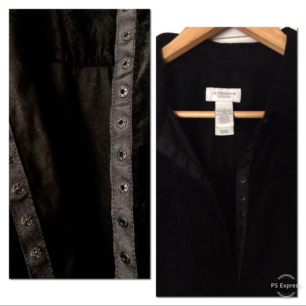 Liz Claiborne Women’s Black Corduroy Jacket sz. 1X
